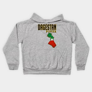 Dagestan Power, Dagestan Map, Dagestan Flag Kids Hoodie